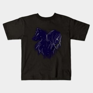 wolf girl Kids T-Shirt